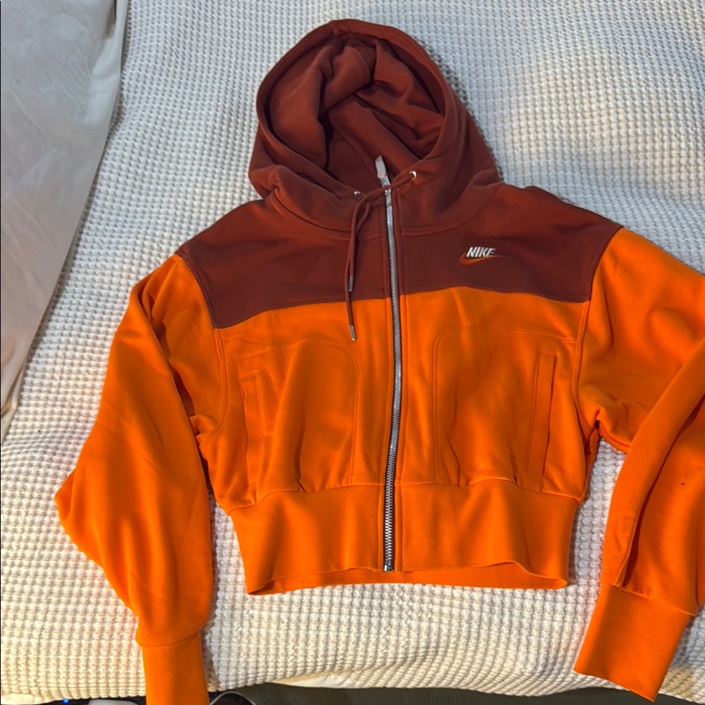 Nike Orange and Brown Women's Jacket